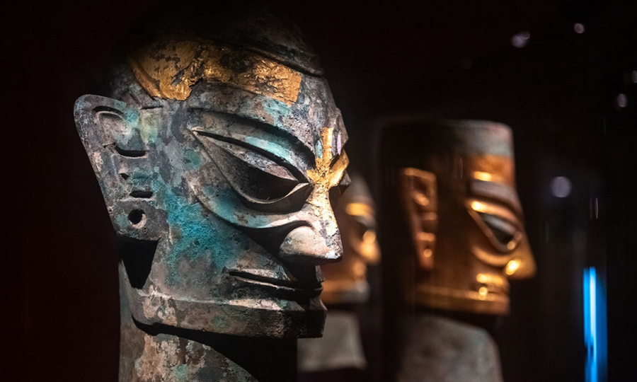 A cultural relic discovered from the Sanxingdui Ruins. From: Global Times