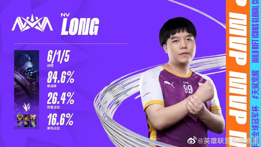 NV Long earned the MVP Award for game one of the match