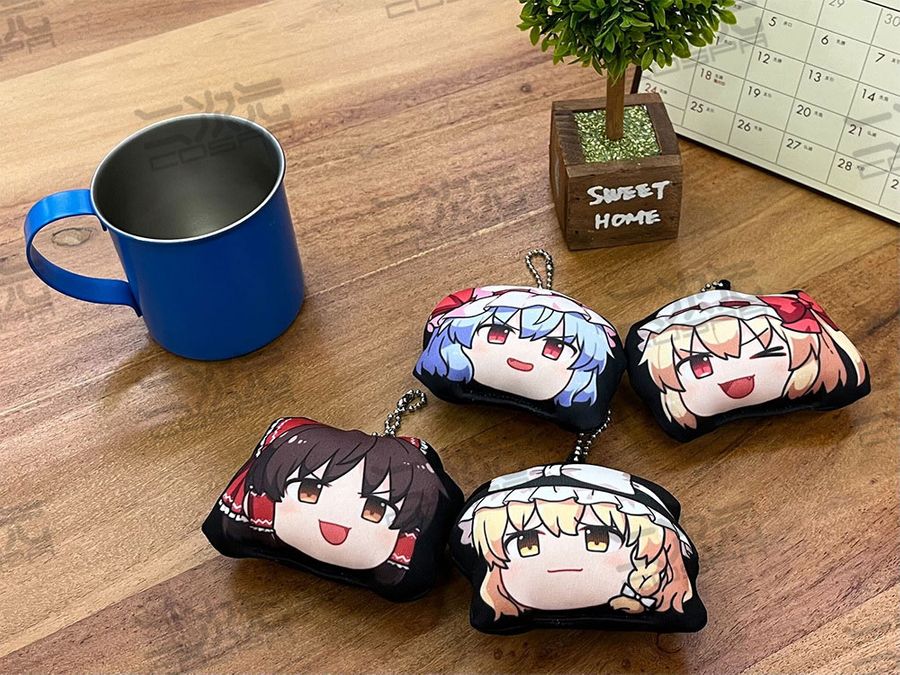 The mini-cushion key chains
