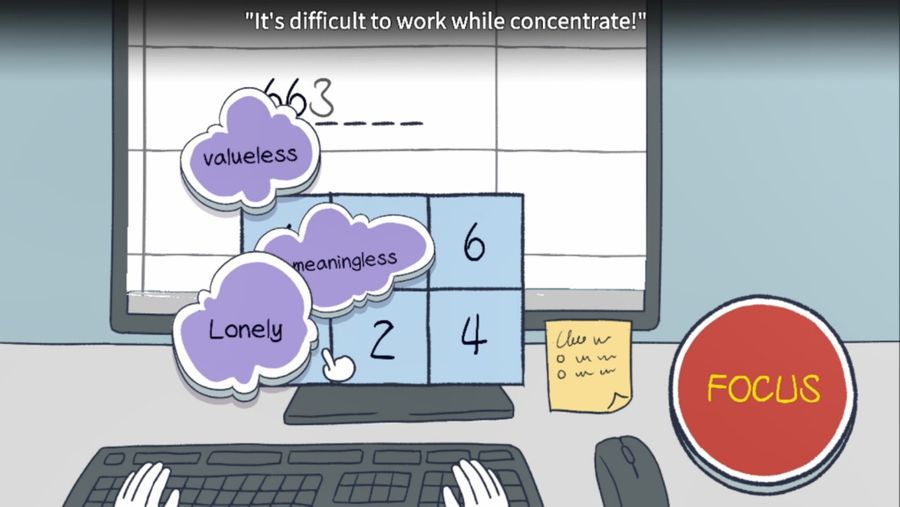 Game graphics of Room of Depression