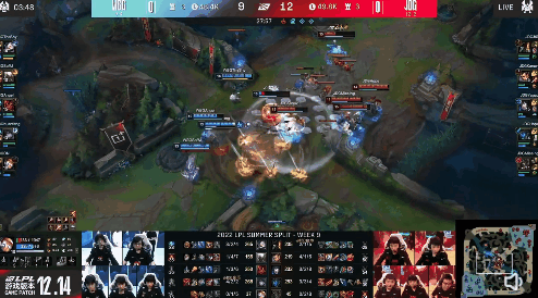 In game one, at 27 minutes, JDG killed two champions from WBG.