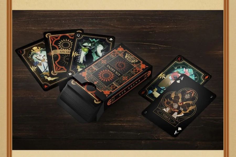Posters of AFK Arena's tarot art playing cards