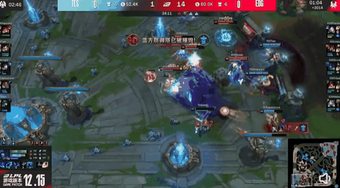 A los 34 minutos, EDG Viper logró una muerte triple en la base de TES.