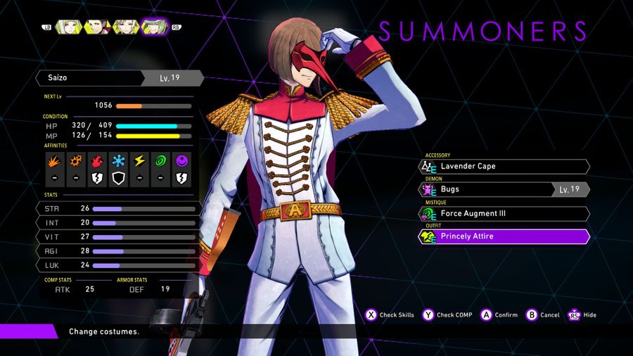 Ringo and Saizo wear black bird-like masks that have appeared in Persona 5