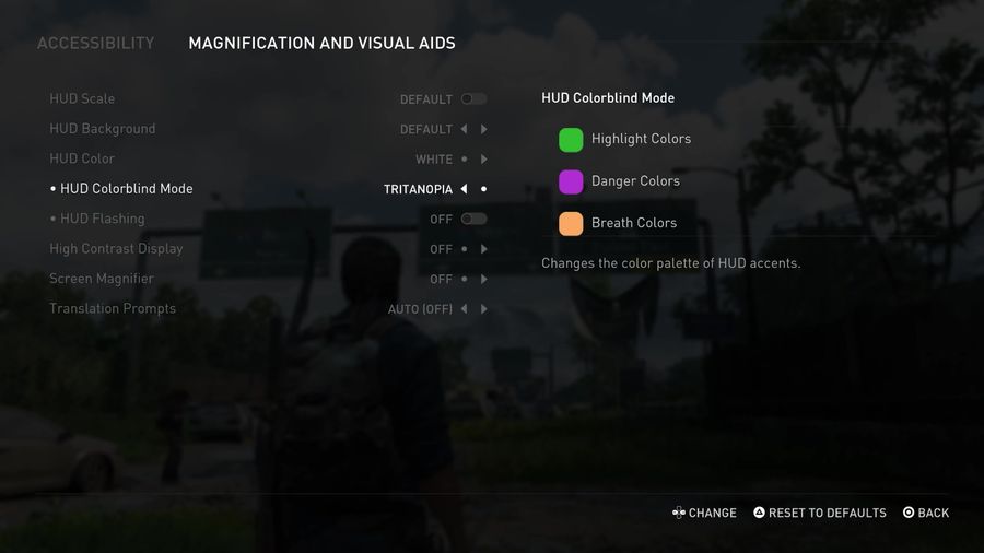 A screenshot of the accessibility menu shows the high customization freedom of this system.