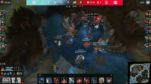 In game two, at 29 minutes, RNG Wei stole a Baron kill, helping his team turn things around.