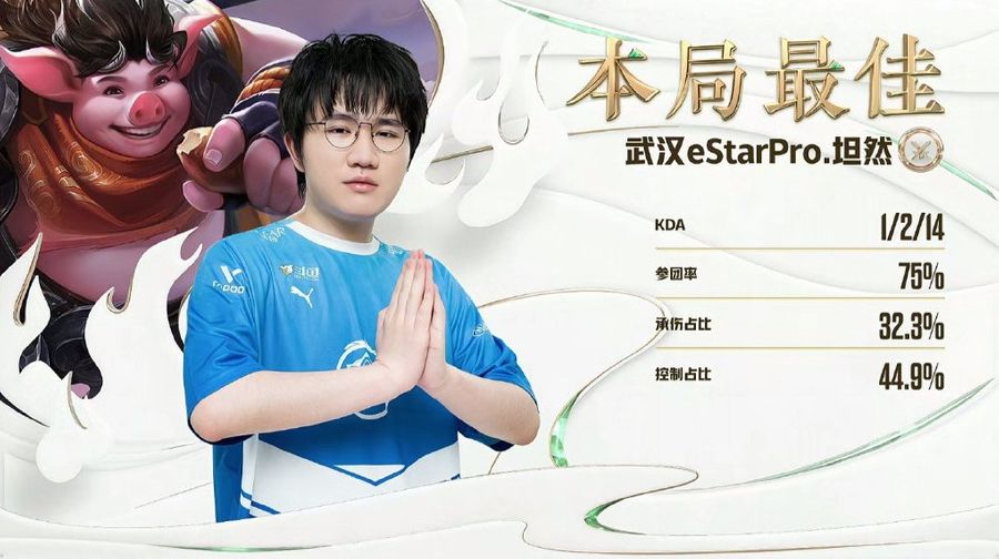 eStarPro Tanran earned the MVP Award in game one of the match.