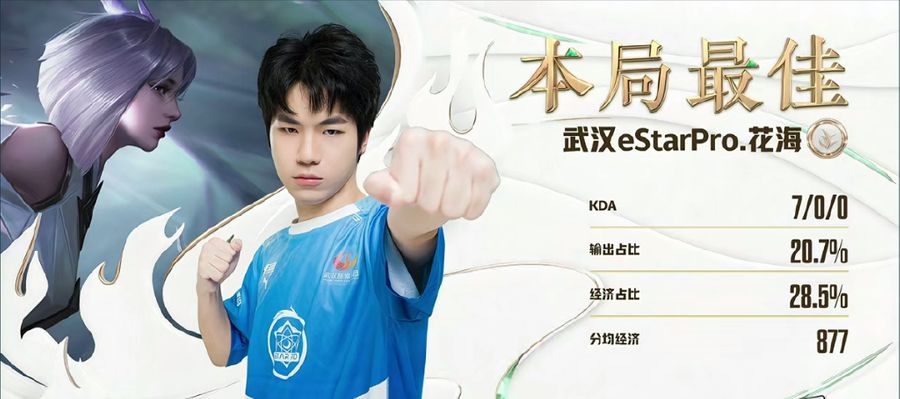 eStarPro Huahai earned the MVP Award in game one of the match.