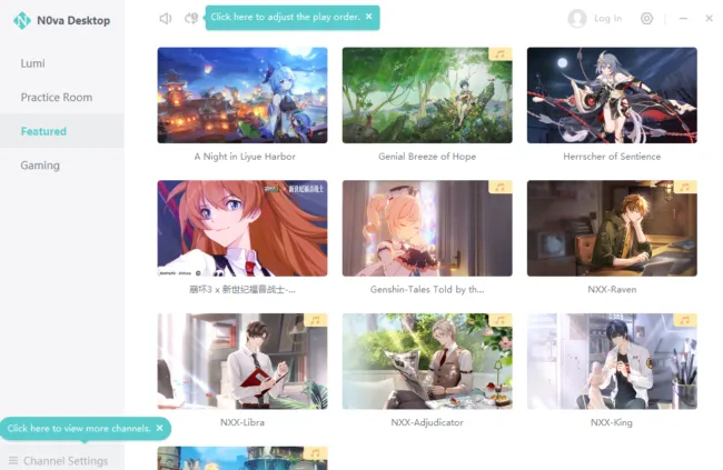 Multiple themed wallpapers are available on the software.