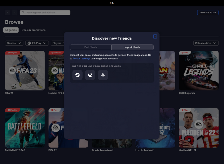In-App Screenshot (Friendlist)