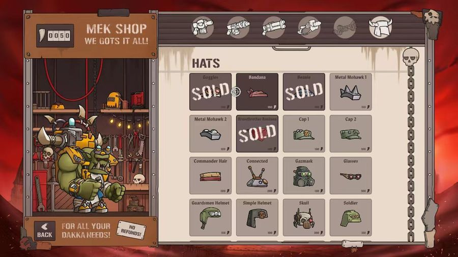 The items at Mek Shop don't look too bad, but on an NS screen, it's literally unreadable.