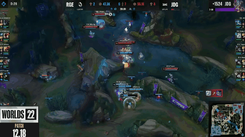 At 28 minutes, JDG killed Baron and took out RGE’s Odoamne.