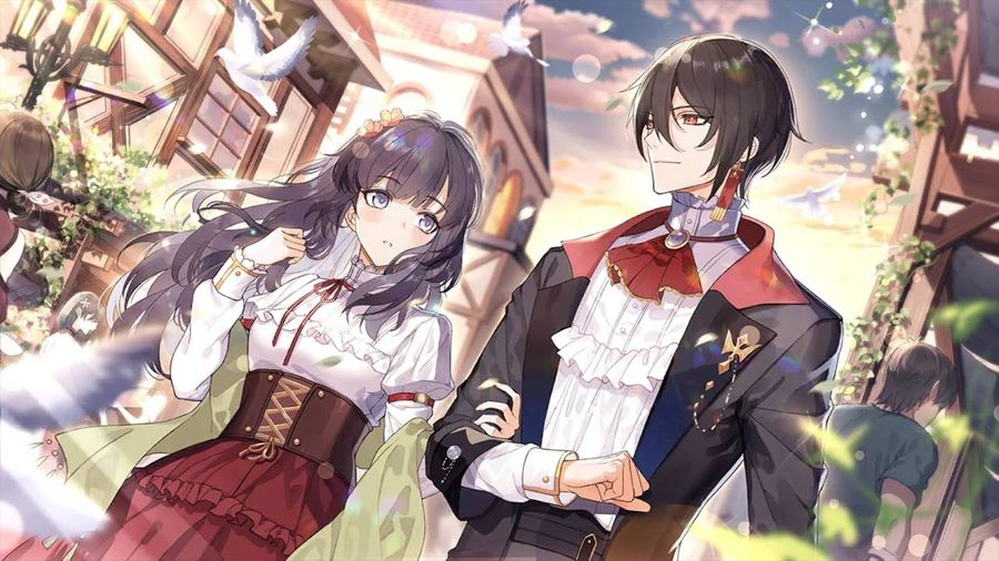 A game poster about For All Time and its character Ayn