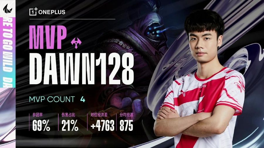 In game one of the match, JT Dawn128 earned the MVP Award.