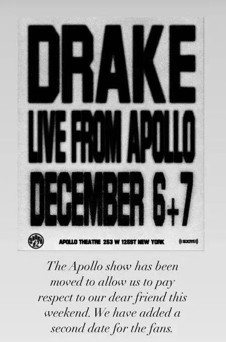 Ogłoszenie odroczenia od Drake