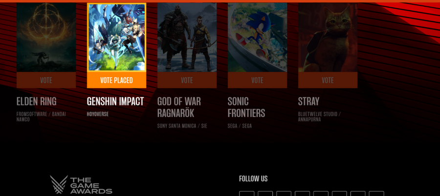 Sonic Frontiers fans and Genshin Impact fans go to war over Game Awards  vote (Updated)