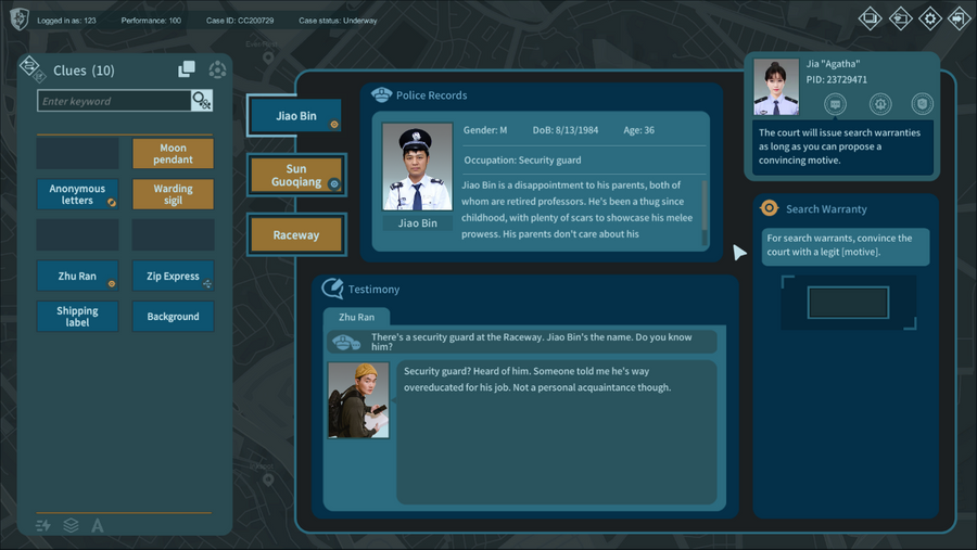 Game graphics of CaseCracker