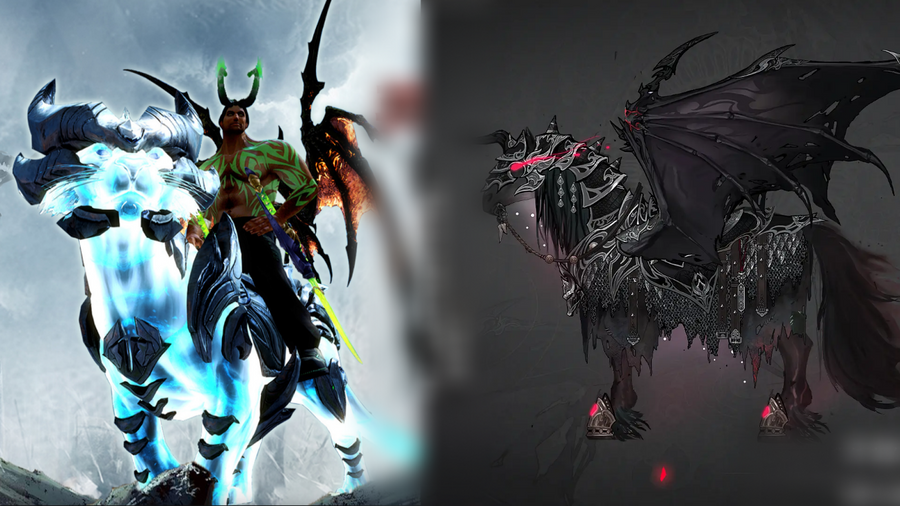 A screenshot of the Guild Wars 2 gift box page shows a character who looks very similar to a WoW character.