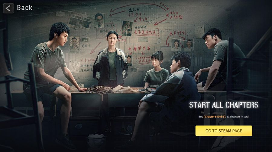 A screenshot of the unlocking page asking players to buy the rest of the story.