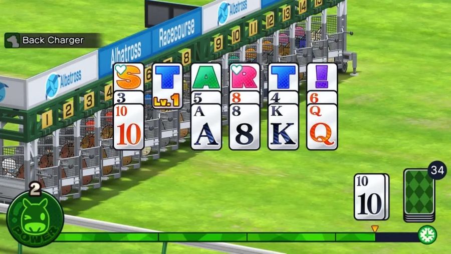 A mixture of horse racing and solitaire