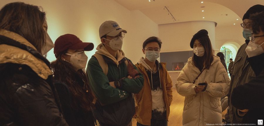 Players discussing game content after playing the demo