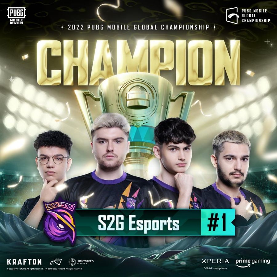 Turkish team S2G Esports was crowned Champion in the PMGC 2022.