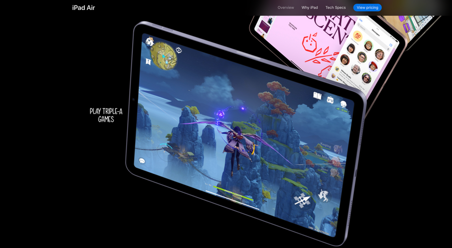 Genshin Impact pic on Apple's official website