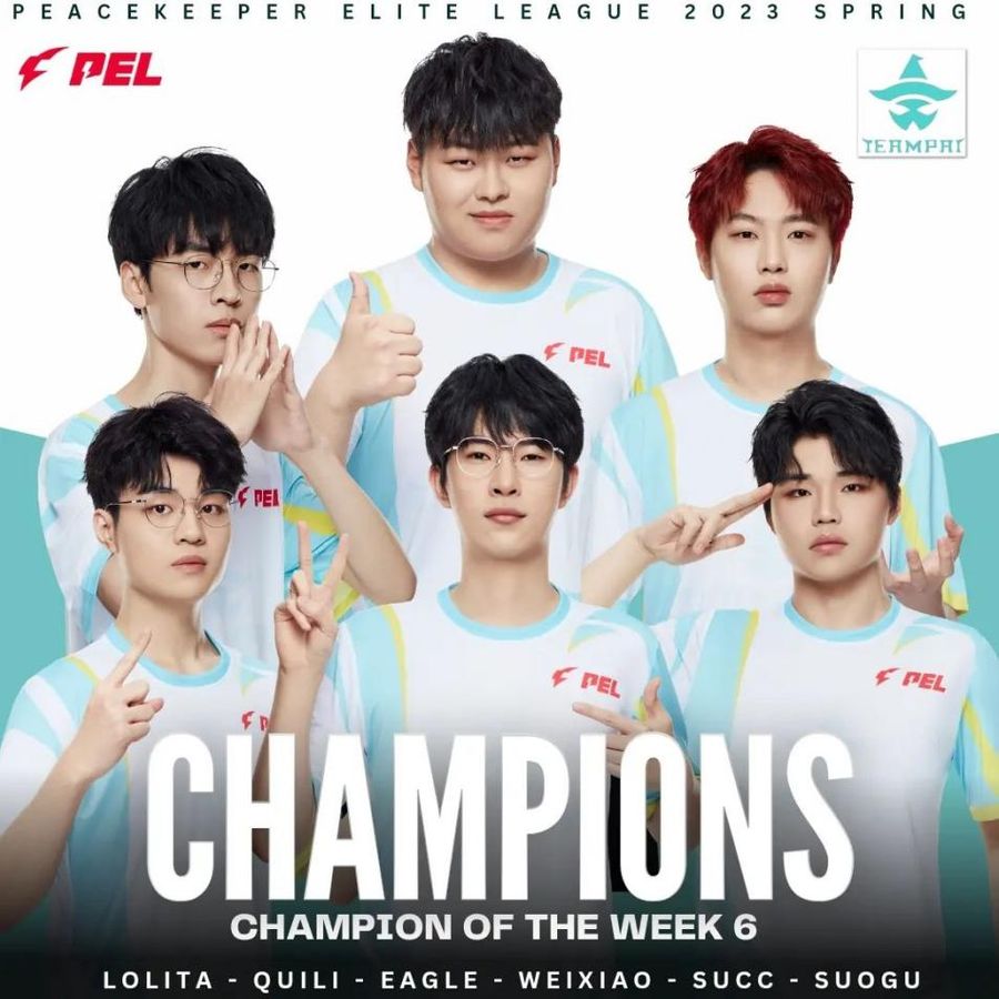 The poster celebrating PAI's victory as the champions of Week 6 in the PEL Spring Split.