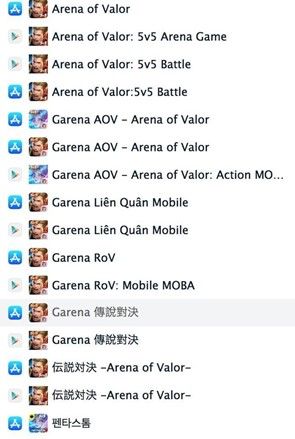 The multiple game versions on App Store and Google Play in different regions