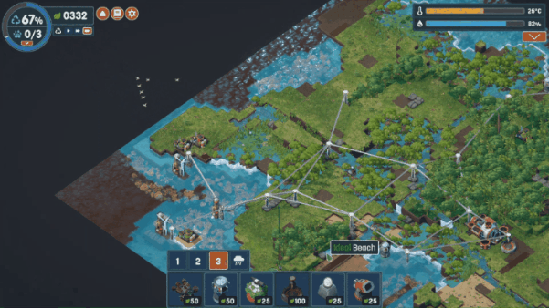 In Terra Nil, players must construct a recycling network to recycle the facilities built in the early stages of the game.
