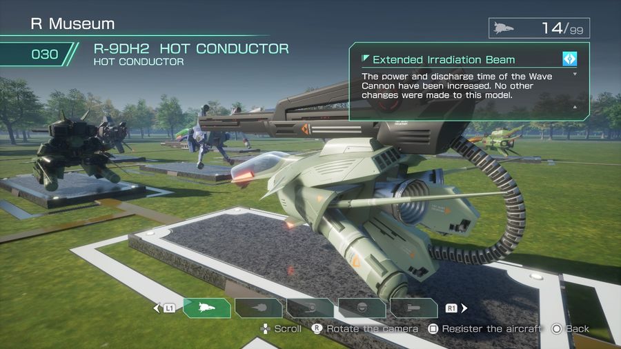 A screenshot of the R Museum in R-Type Final 3 Evolved