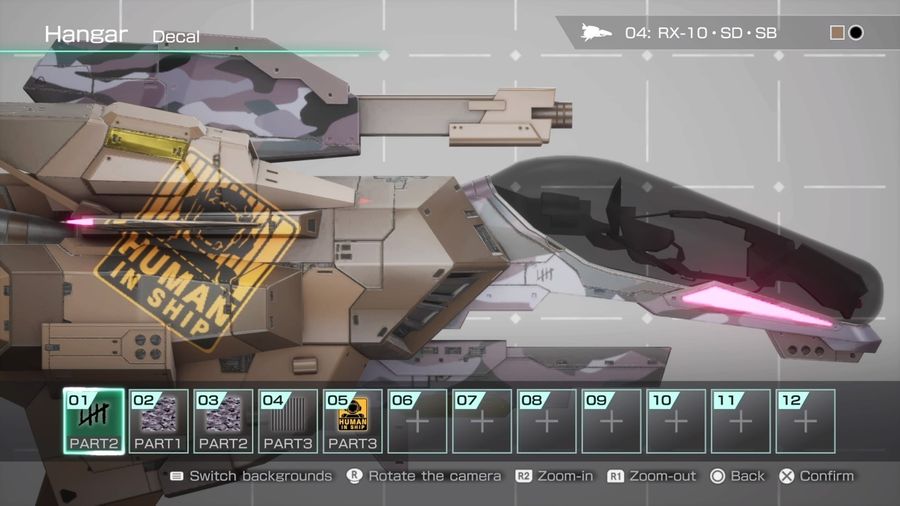 A screenshot of the customization in R-Type Final 3 Evolved