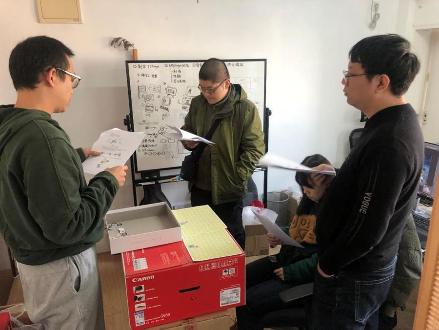 The team discussing their future tasks