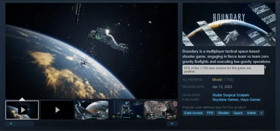 A screenshot of Boundary’s review rate on the first day.