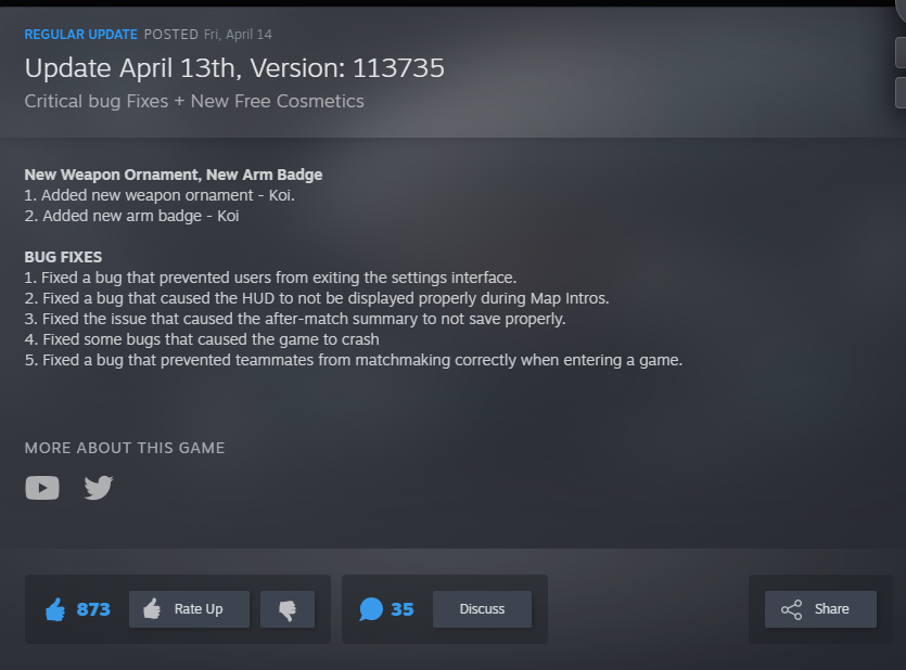 The developers have kept updating the game since Day 1