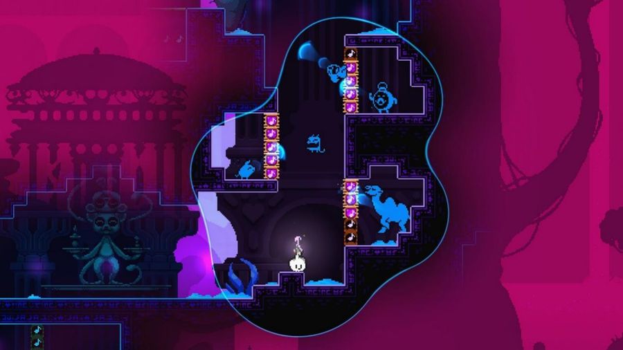 In order to help their teammates below, the players who have reached the upper level can interact with the blocks to form climbable walls.