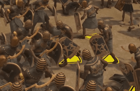 A gif of combat animation in Total War: Pharaoh