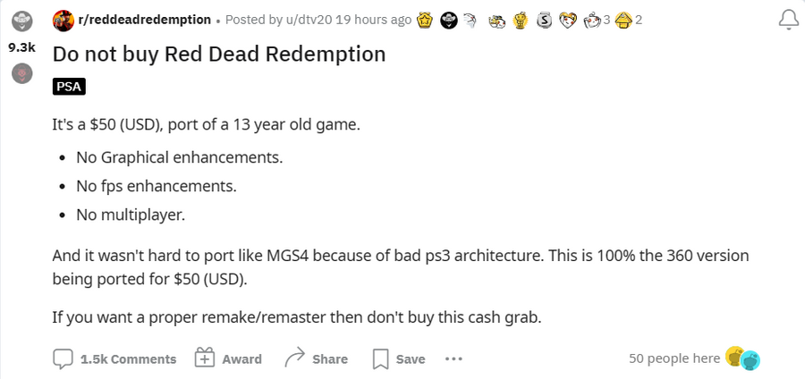 Red Dead Redemption PS4 Announcement Gets Slaughtered by Fans