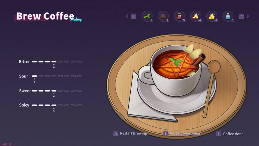 A screenshot of the Coffee Brewing in Affogato