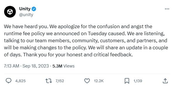 Unity on Twitter/X