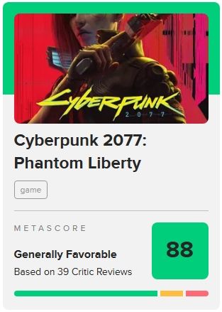 Phantom Liberty on Metacritic