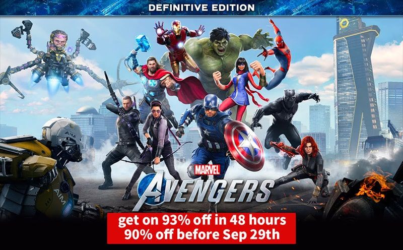 Get Marvel's Avengers Definitive Edition at 93% Off!