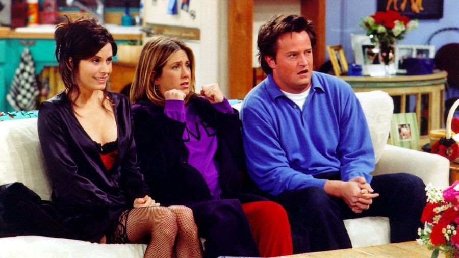 Monica, Rachel, and Chandler from 'Friends'