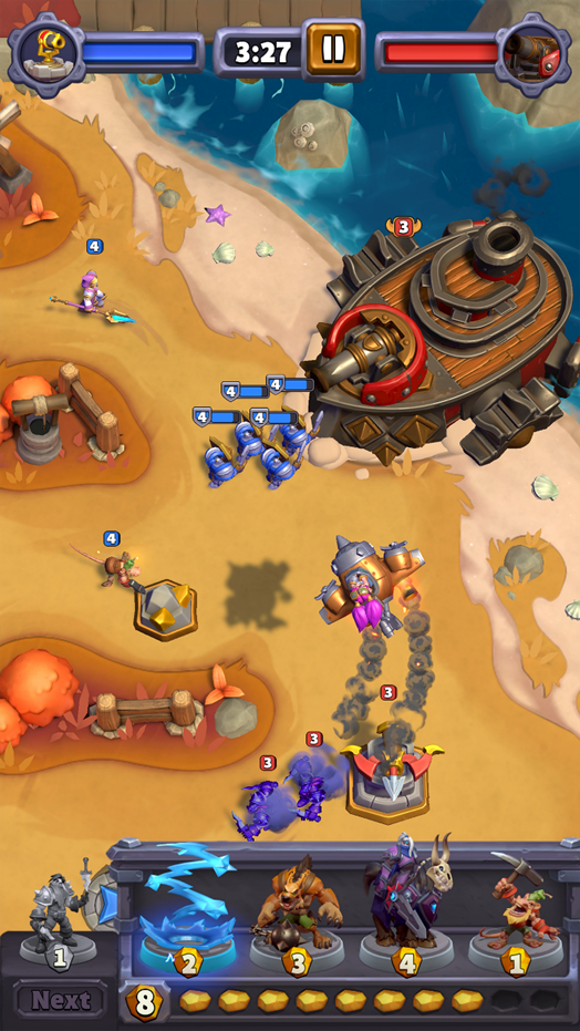 A screenshot of the in-game level.