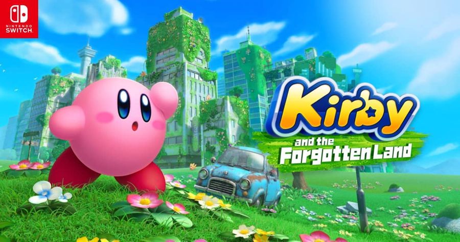The official poster of Kirby and the Forgotten Land