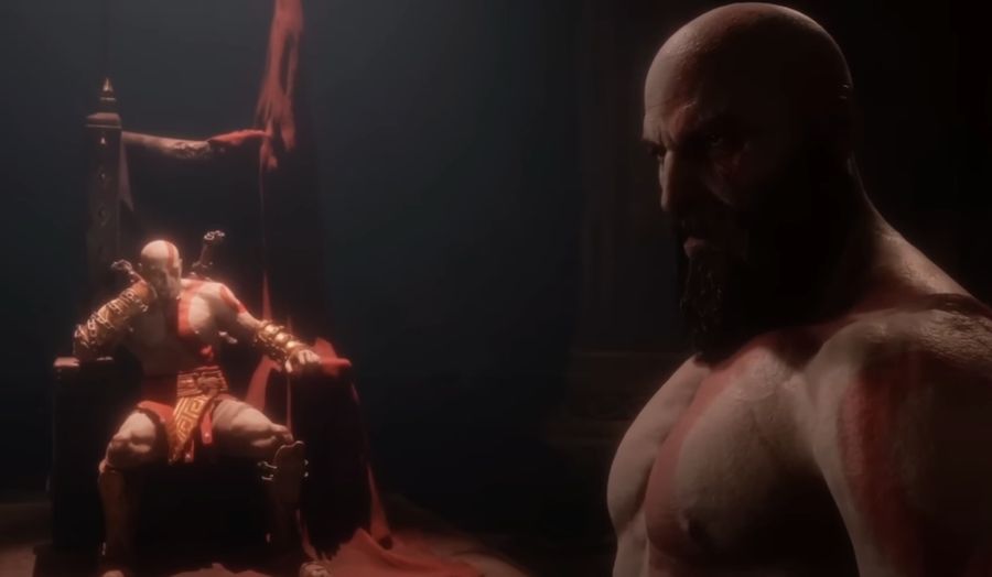 The old & young Kratos meeting each other