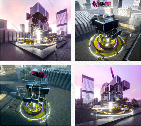 Meta BBS’s 3D billboard in Decentraland