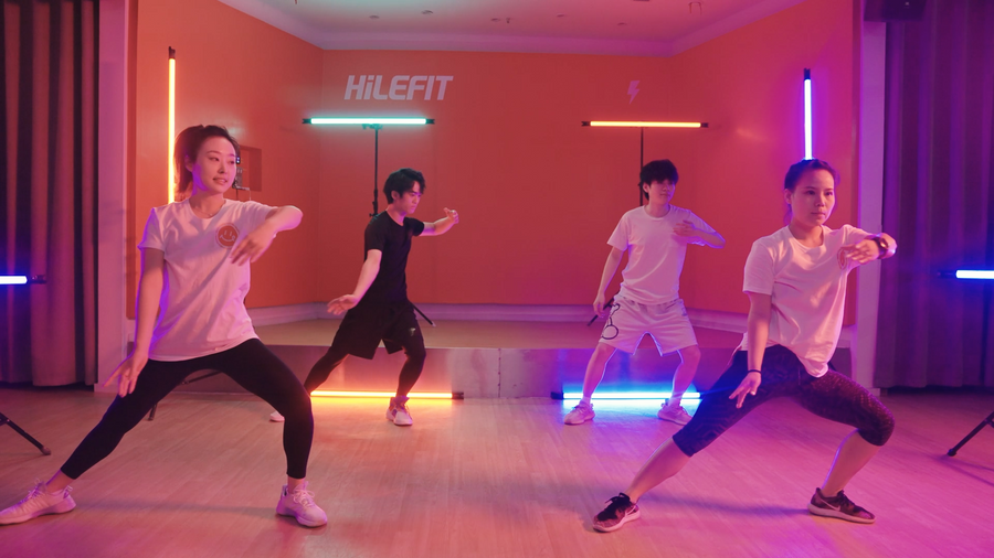 A video screenshot of the fitness program by LeFit and PEL