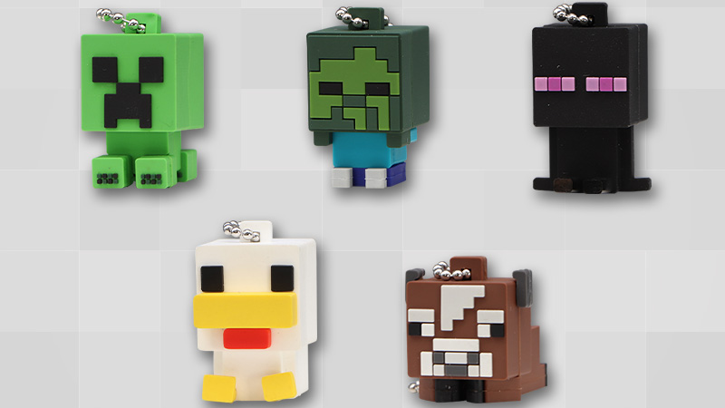 Minecraft's Creepers Keyrings -- Superpixel
