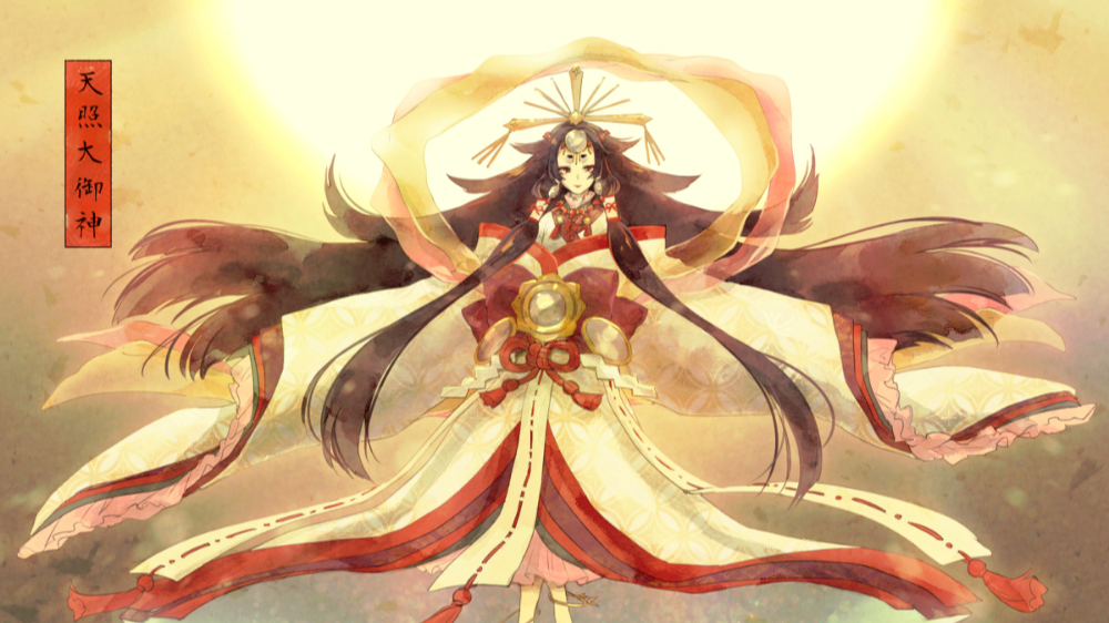 Taming the sun goddess. Аматэрасу богиня. Аматэрасу богиня солнца. Богиня Аматерасу Япония. Аматерасу корабль.